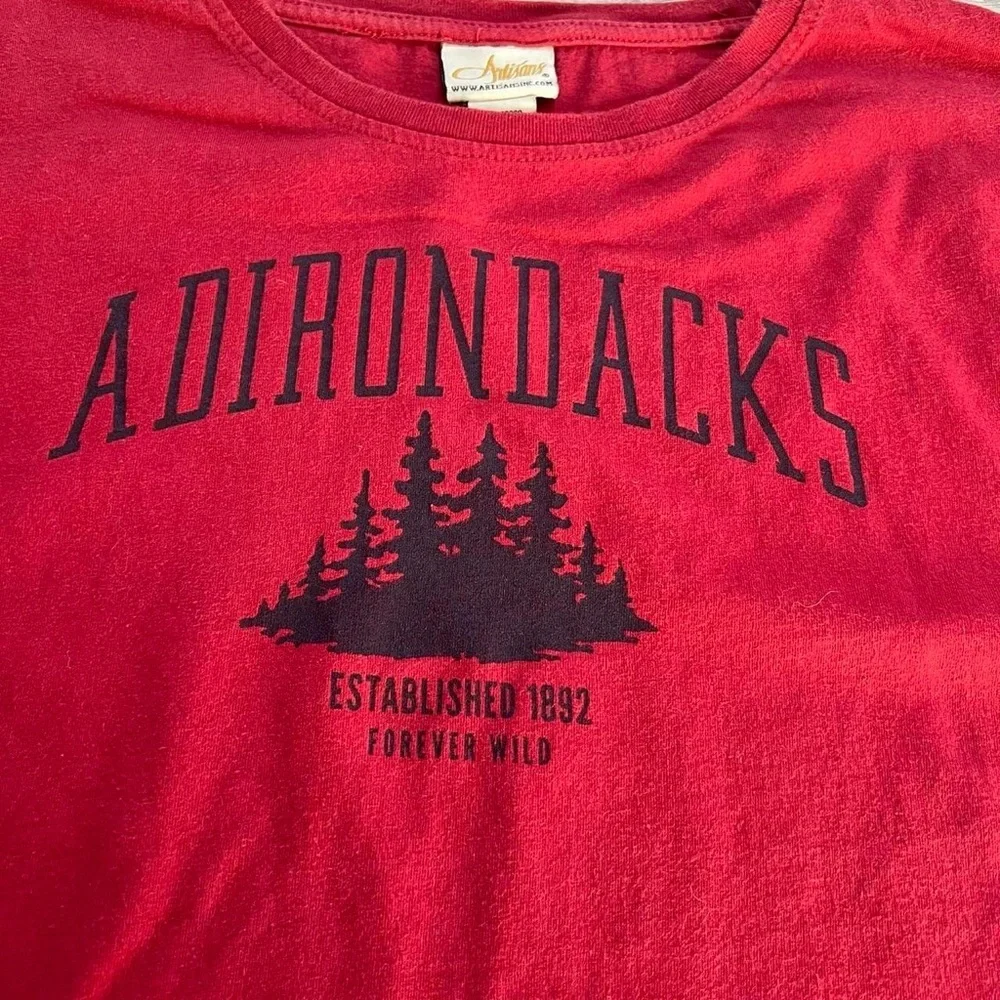 Vintage Red Cotton long sleeved t-shirt